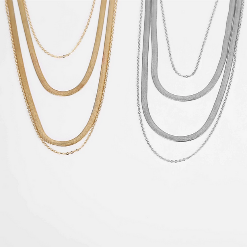 multi collier fantaisie en acier inoxydable cadeau femme original en ligne tendance en ligne