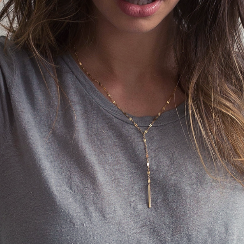 collier sautoir fin tendance acier inoyxdable argent tendance cadeau femme