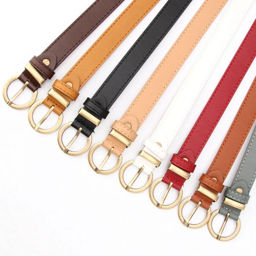 ceinture chic boucle dorée ronde cuir pu femme.
