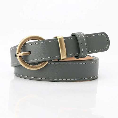 ceinture chic grise boucle dorée cuir pu femme