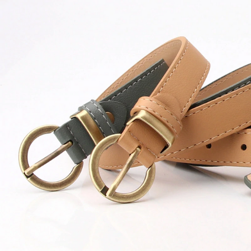 ceinture chic marron clair cuir pu femme.