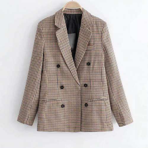 veste blazer à carreaux tendance vintage femme style de parisienne