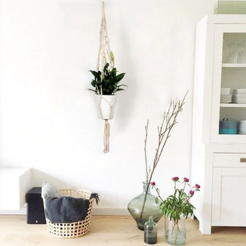 support pour pot de fleur suspendu en macramé déco tendance