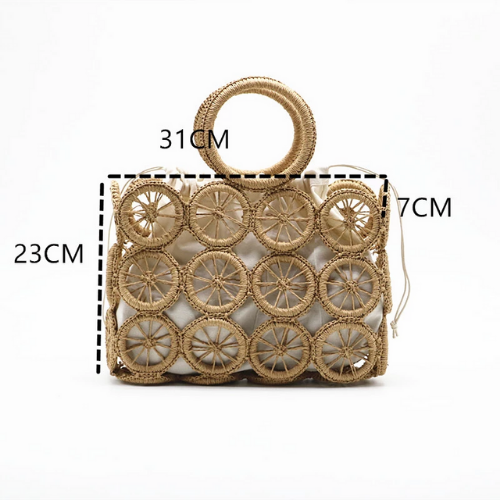 Printemps Sac Rotin Ete 2021 Sac à Main Rectangle Montsouris Rotin