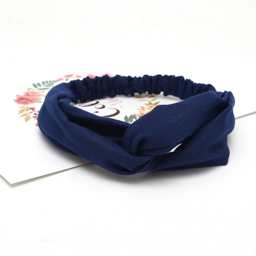 bandeau cheveux bleu marine uni accessoire tendance fille femme