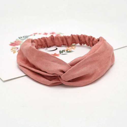 bandeau cheveux rose uni accessoire tendance fille femme