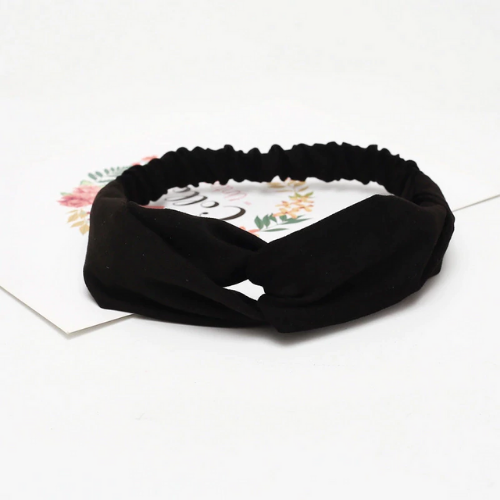 bandeau cheveux noir uni accessoire tendance fille femme