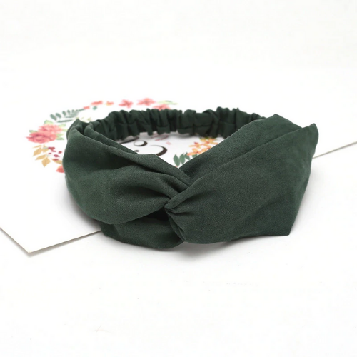bandeau cheveux vert uni accessoire tendance fille femme