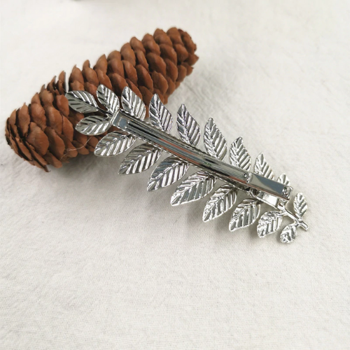 barrette plume accessoire cheveux doré brillant pas cher en ligne femme file