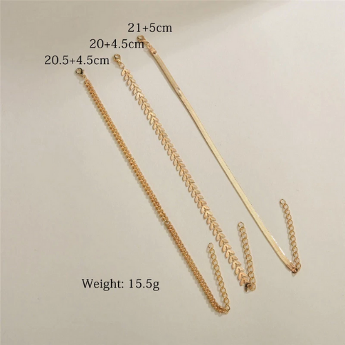 bracelets de cheville dorés bijou fantaisie femme en ligne printemps été cadeau pas cher la selection parisienne