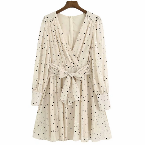robe blanc écru imprimée femme printemps été 2021 pas chere