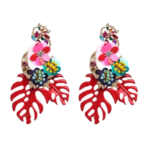 boucles doreilles colorées originales pendantes bijoux fantaisie femme audacieuse
