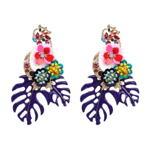 boucles doreilles colorées originales pendantes bijoux fantaisie femme en ligne pas cher