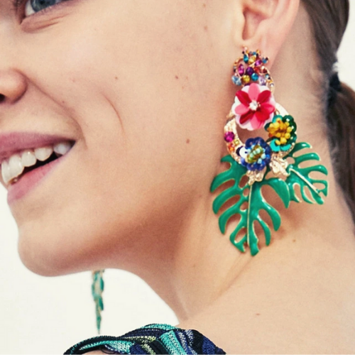 boucles doreilles colorées originales pendantes bijoux fantaisie femme en ligne