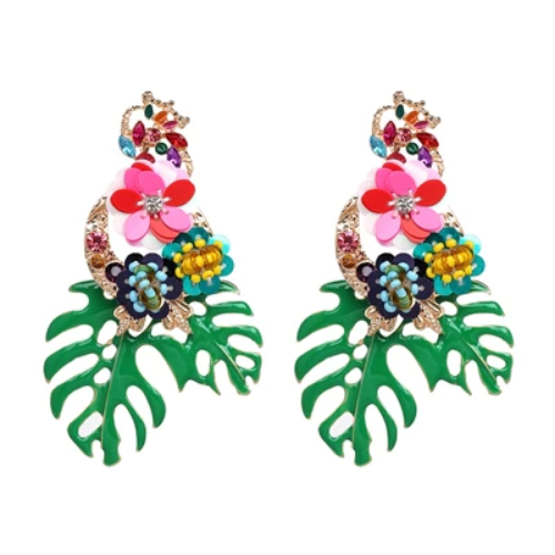 boucles doreilles colorées originales pendantes bijoux fantaisie femme pour tenue habillée