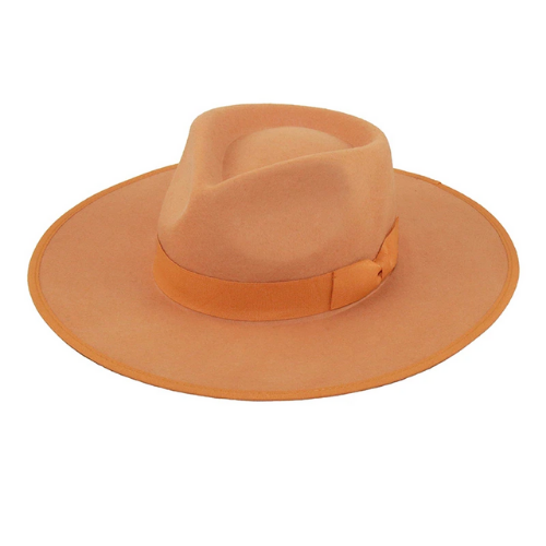 chapeau feutré orange femme tendance chic printemps été