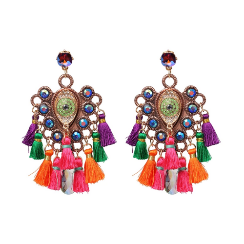 boucles doreilles fantaisies pendantes colorées bijou original en ligne