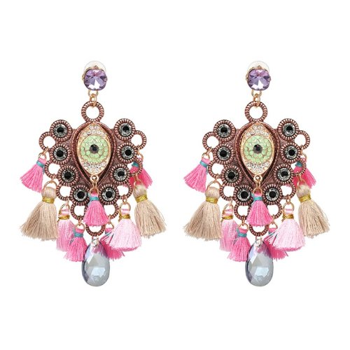 boucles doreilles fantaisies pendantes colorées pas chère