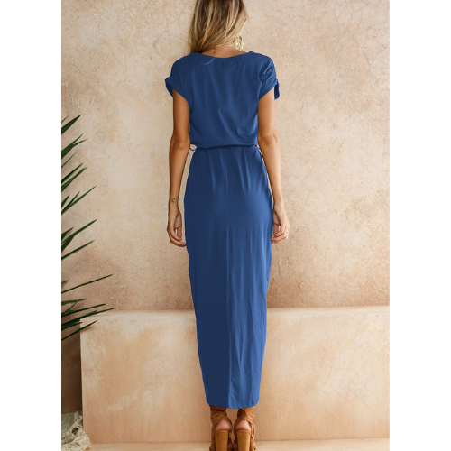 robe longue bleue femme casual chic mode printemps été 2021 la selection parisienne