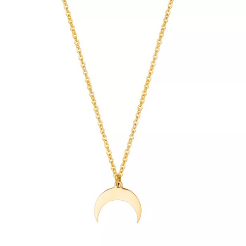 collier pendentif lune plaqué or femme
