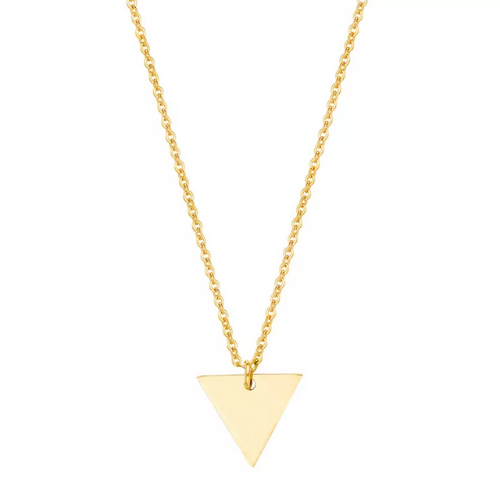 collier pendentif triangle plaqué or femme