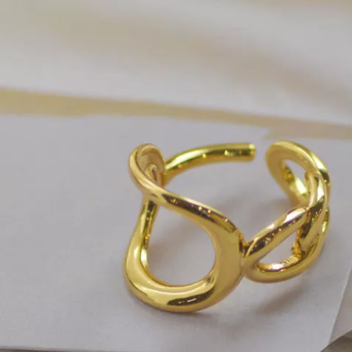 bague en cuivre laiton doré réglable tendance chic femme bijoutere en ligne