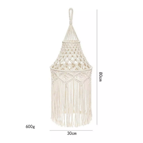 abat-jour macramé beige naturel en ligne