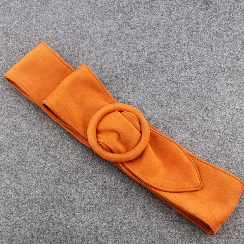 ceinture jaune camel large suédine robe combi femme originale chic