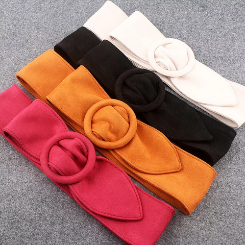 ceinture large suédine robe combi femme originale chic