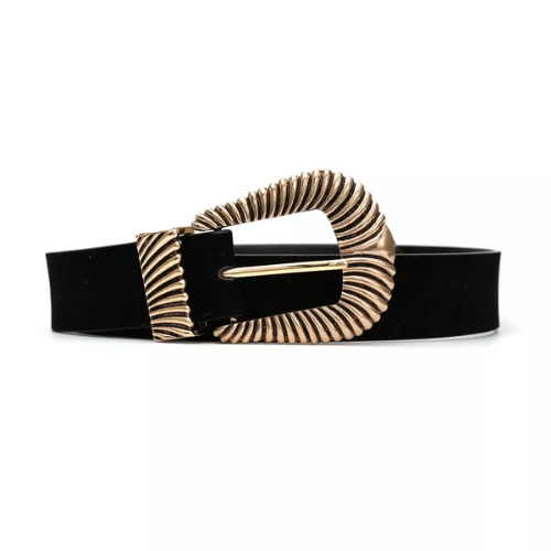 ceinture noire boucle dorée originale chic tendance accessoire en ligne