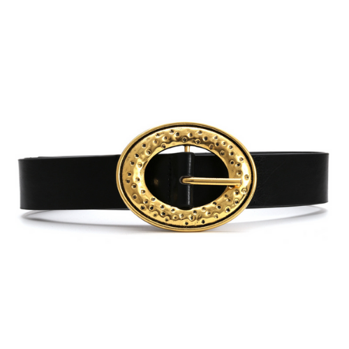 ceinture noire boucle dorée originale chic tendance