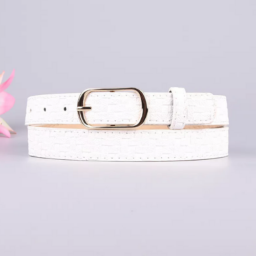 ceinture blanche cuir femme originale chic