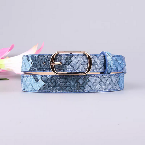 ceinture femme originale chic  bleu python serpent