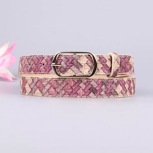 ceinture femme originale chic  rose python serpent