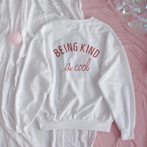 sweat shirt blanc message femme tendance