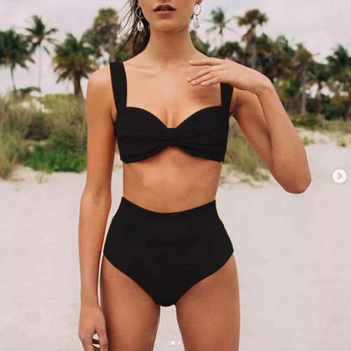 bikini noir vintage chic femme