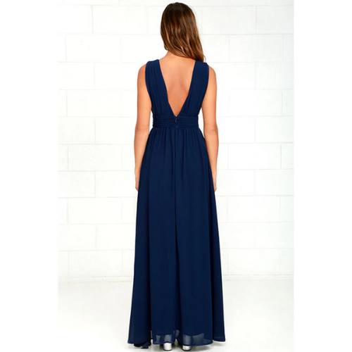 robe bleu marine longue pour occasion femme pas chère