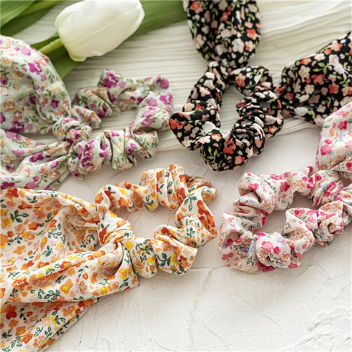 chouchou foulard imprimé liberty idée coiffure