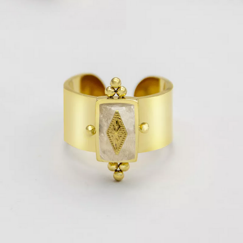 bague dorée ajustable