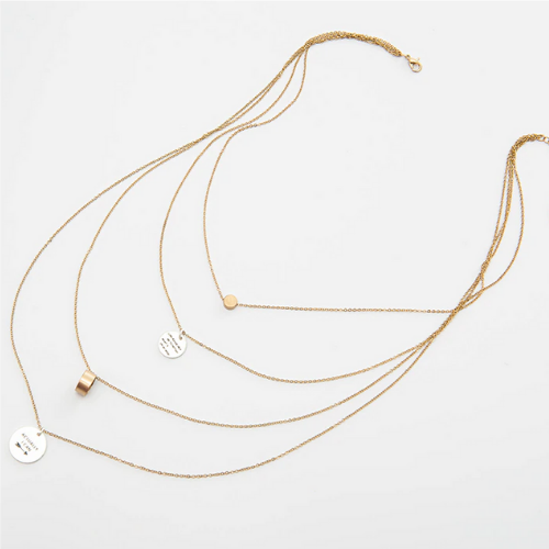 collier sautoir multi rang en bijou fantaisie pas cher