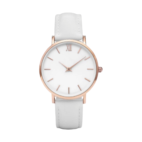 Montre blanche cuir femme St Germain