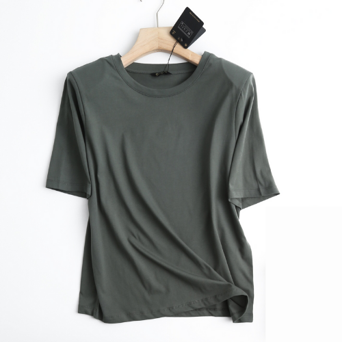 tee shirt vert femme basique chic pas cher