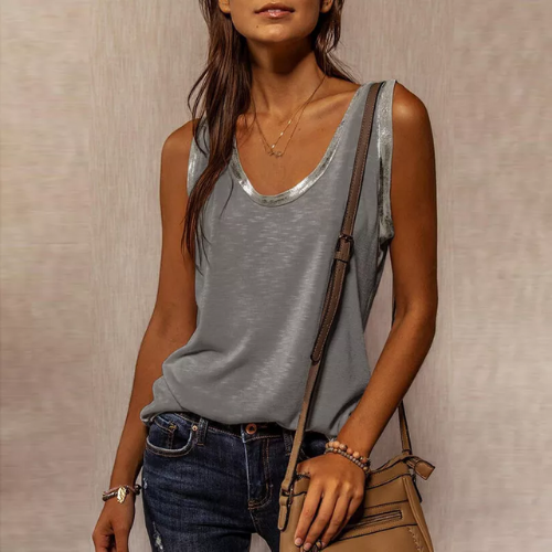 débardeur gris femme tendance