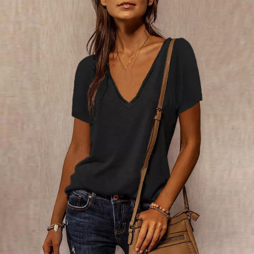 t-shirt noir femme tendance