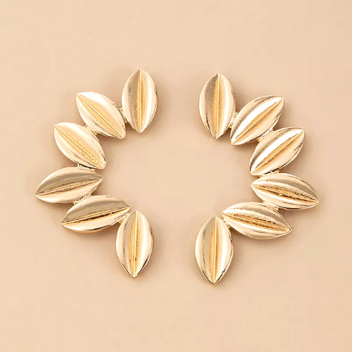 boucles doreilles dorées pendantes feuilles bijou mariage