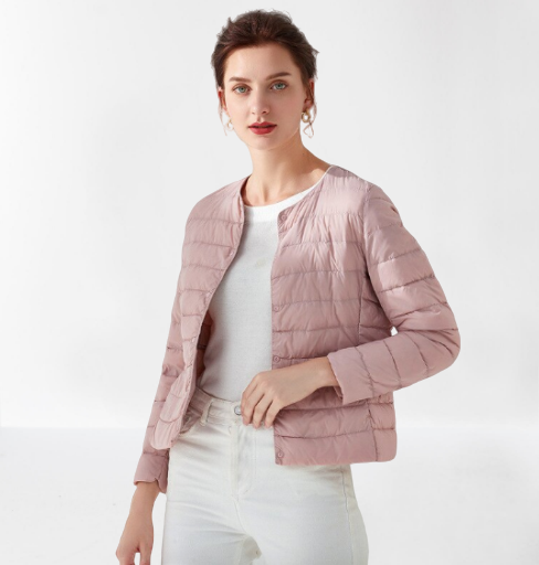 Doudoune ultra légère matelassée femme rose 2
