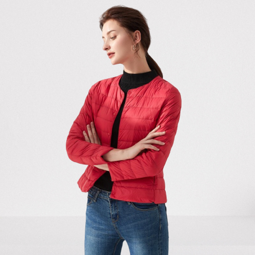 Doudoune ultra légère matelassée femme rouge