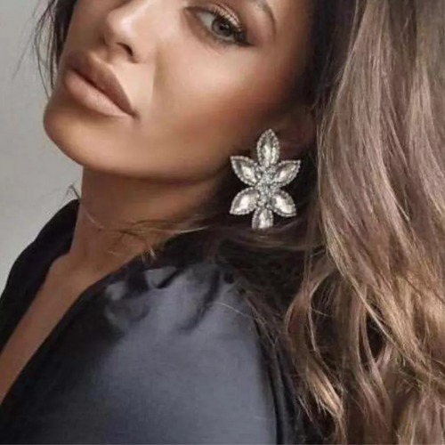 boucles doreilles argent zircon  bijou fantaisie pour occasion
