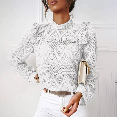 blouse blanche dentelle femme