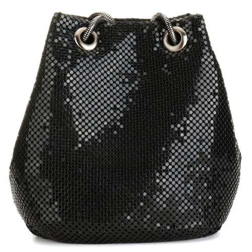 sac seau noir brillant tendance
